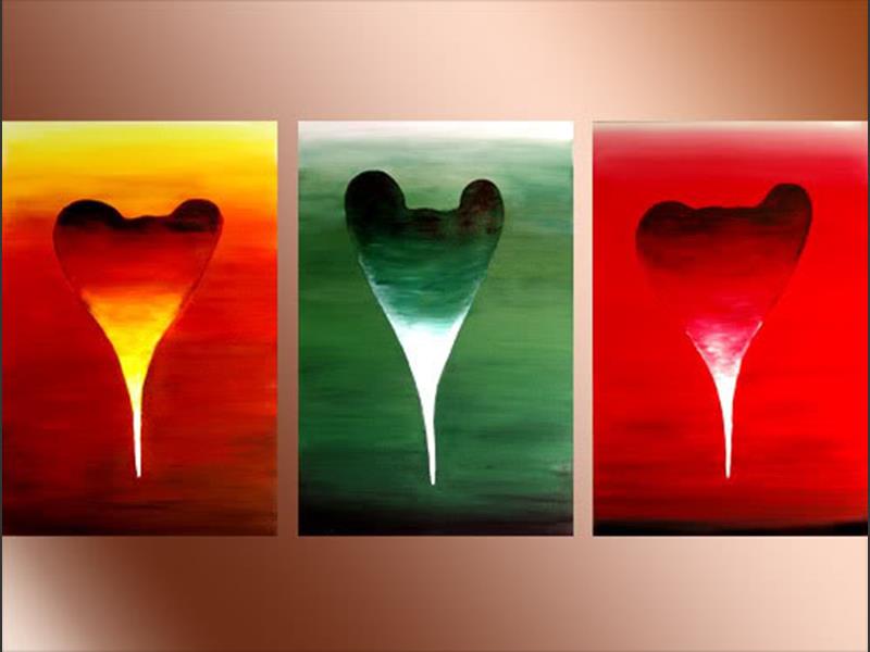 Cocktail Triptych - contemporary painting