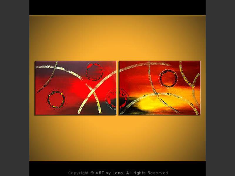 One, Two and Two Halves - original painting by Lena Karpinsky
