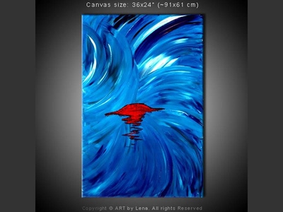 Oceans of Love - original canvas painting by Lena