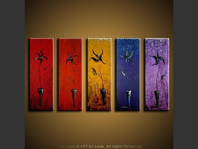 Black Orchids - contemporary painting