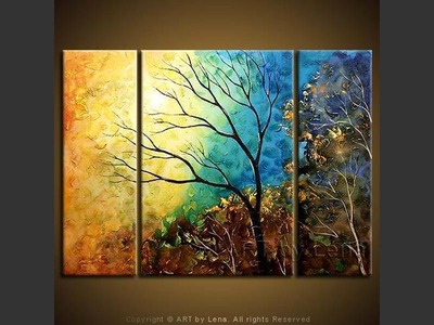 Blue Morning - original canvas painting by Lena