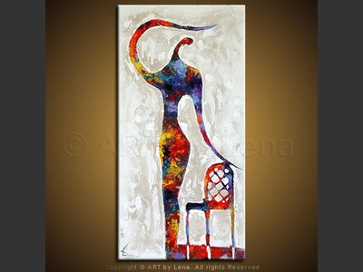 The Actress - original canvas painting by Lena