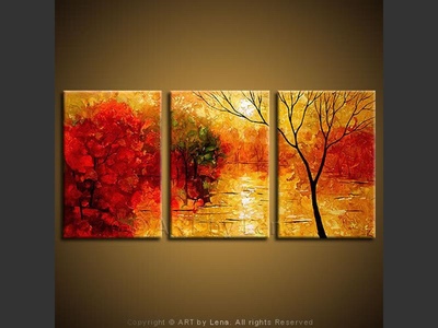 A Day In October - original canvas painting by Lena