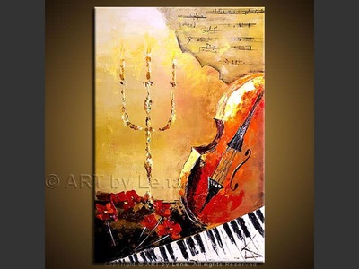 Candle Rhapsody - original canvas painting by Lena