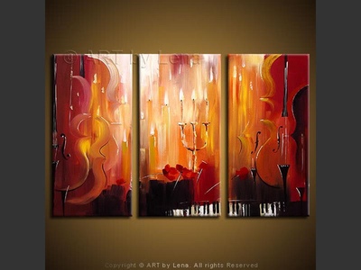 Evening with Mozart - original canvas painting by Lena
