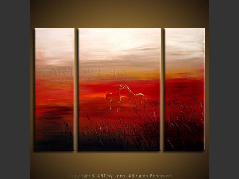 Free and Loving - original canvas painting by Lena