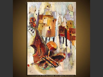 Jazz Mirage - original canvas painting by Lena