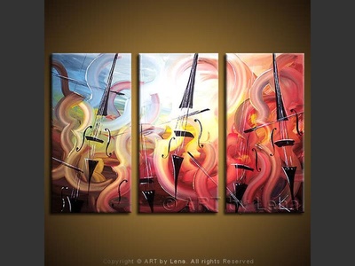 Heavenly Sounds - original canvas painting by Lena