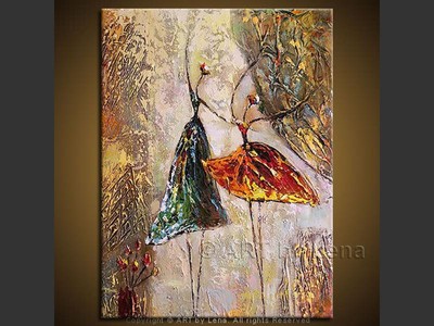 Ballet Study - original canvas painting by Lena