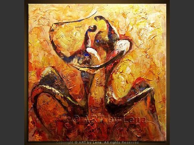 Kisses Sweeter Than Wine - contemporary painting