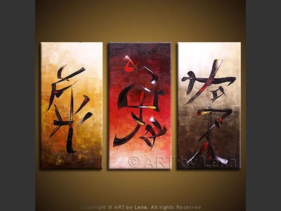 Signs of Ancient Wisdom - original canvas painting by Lena