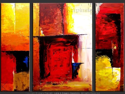 The Red Gate - contemporary painting