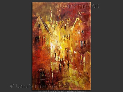 Old Riga Nights - contemporary painting