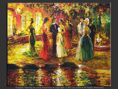 Summer Evening – 5 - original canvas painting by Lena