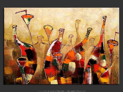 Holiday Twist - original canvas painting by Lena