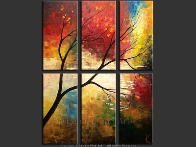 The Mill Pond View - original canvas painting by Lena