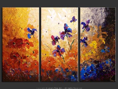 Sunset Irises - art for sale