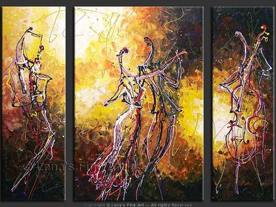 Tango and Jazz - original canvas painting by Lena