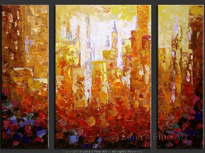 Central Park : Sunday Night - original canvas painting by Lena