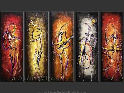 Brass, Strings and Drums - art for sale
