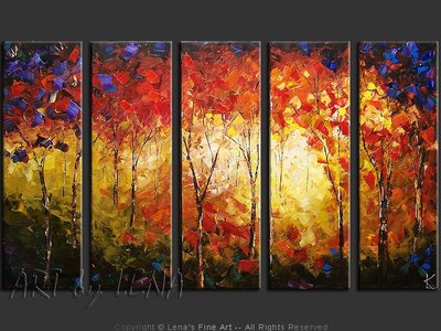 Maritime Forest - original canvas painting by Lena
