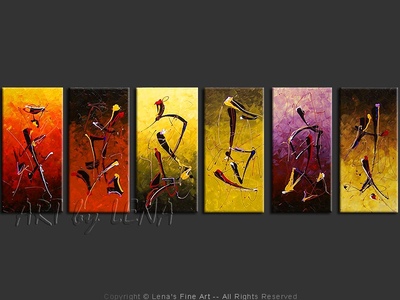 The Six Senses - original canvas painting by Lena