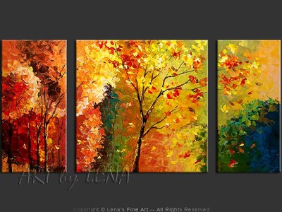 A Little Forest - original canvas painting by Lena