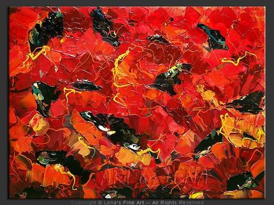 Endless Red - original painting by Lena Karpinsky