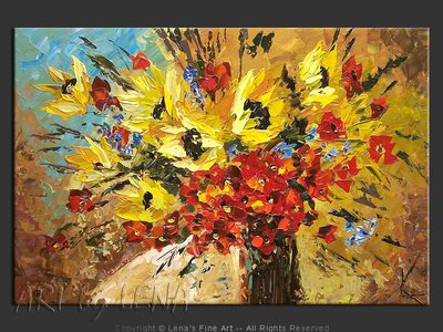 Windy City Bouquet - contemporary painting