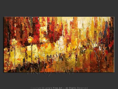 Evening On Broadway - original canvas painting by Lena