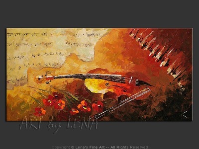 Adagio For Viola Solo - original painting by Lena Karpinsky