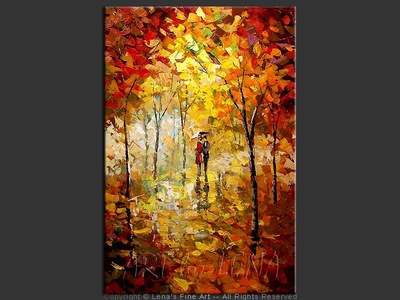 Autumn in Latvia - contemporary painting