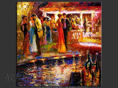 Summer Evening – 1 - original canvas painting by Lena