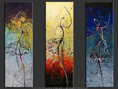 Crystal Dancers - original canvas painting by Lena