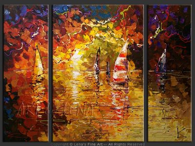 Calm Waters - original canvas painting by Lena