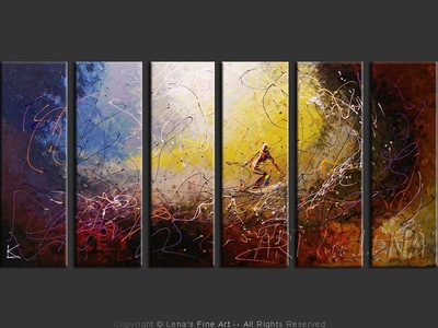 Surfing - contemporary painting