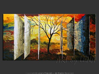 Parallels Of Life - original canvas painting by Lena