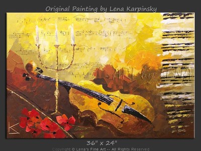 Adagio In G-minor - original canvas painting by Lena