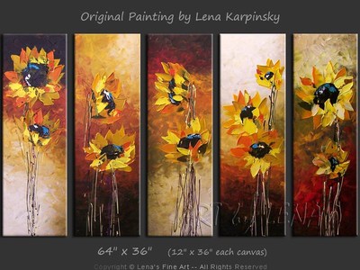 Sun Soldiers - original canvas painting by Lena