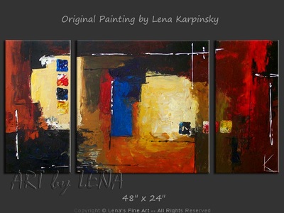 Zone Of High Attention - original canvas painting by Lena