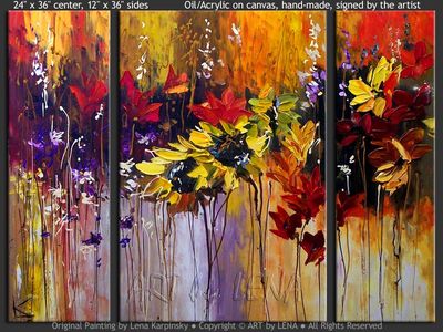 Hanging Gardens - original canvas painting by Lena