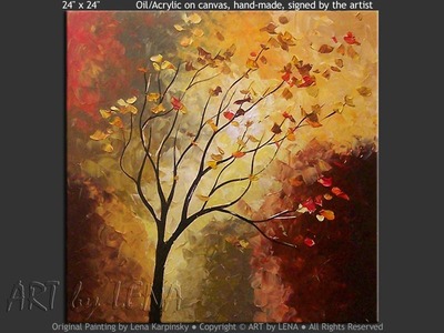 A Lone Tree - original canvas painting by Lena