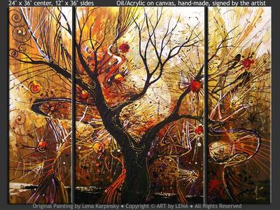 Tree of Knowledge of Good and Evil - original painting by Lena Karpinsky