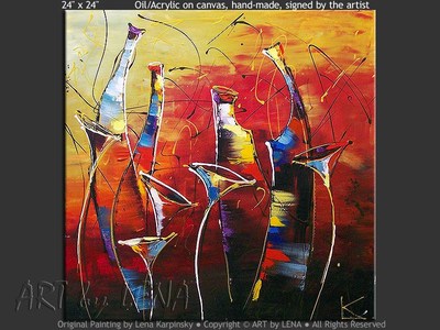 Cause I’ll be dancing… - original canvas painting by Lena