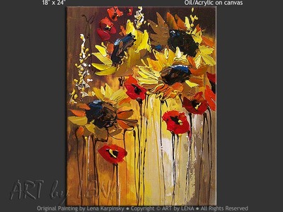 Sunflowers in Semiramis Garden - art for sale