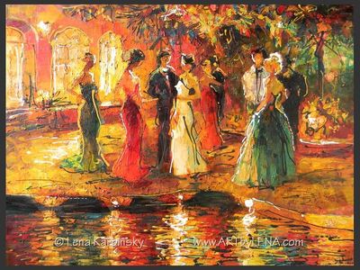 Summer Evening – 7 - original canvas painting by Lena